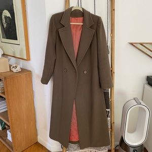 Vintage wool duster with silk lining